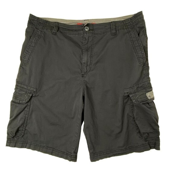 Unionbay Cargo Shorts Mens size 36 Cotton Relaxed Bermuda Pockets Gray - Picture 1 of 8